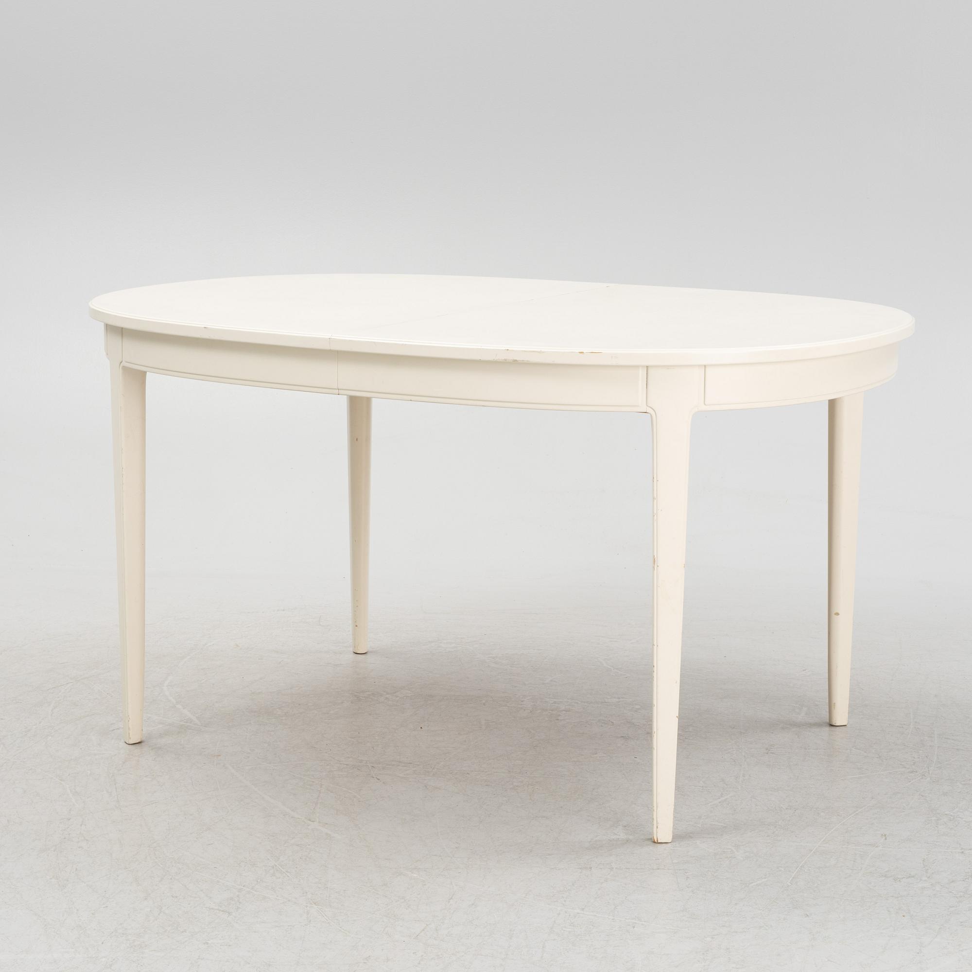 Carl Malmsten, a 'Herrgården' dining table and six chairs, Bodafors.