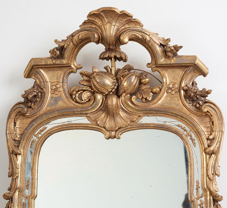 A Swedish Rococo 1760's mirror century mirror.