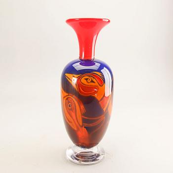 Elna Melusine Jolom, a signed and dated graal vase 2015 Strömbergshyttan.