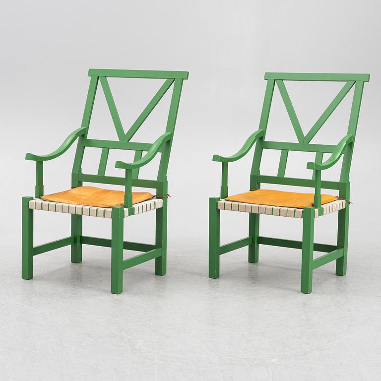 John Kandell, armchairs, a pair, "Victory", Källemo post 1990.