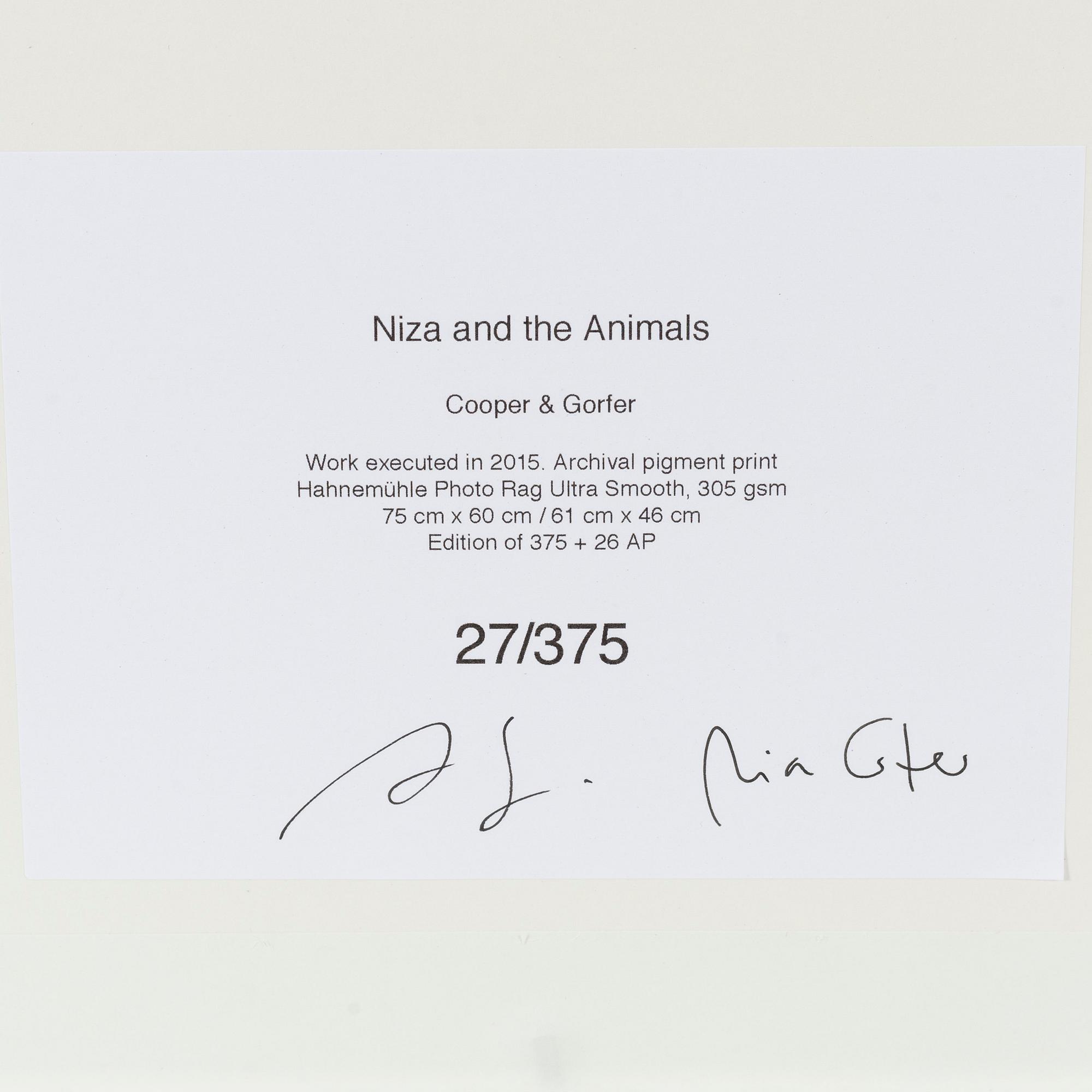 Cooper & Gorfer, archival pigment print, signed 27/375.