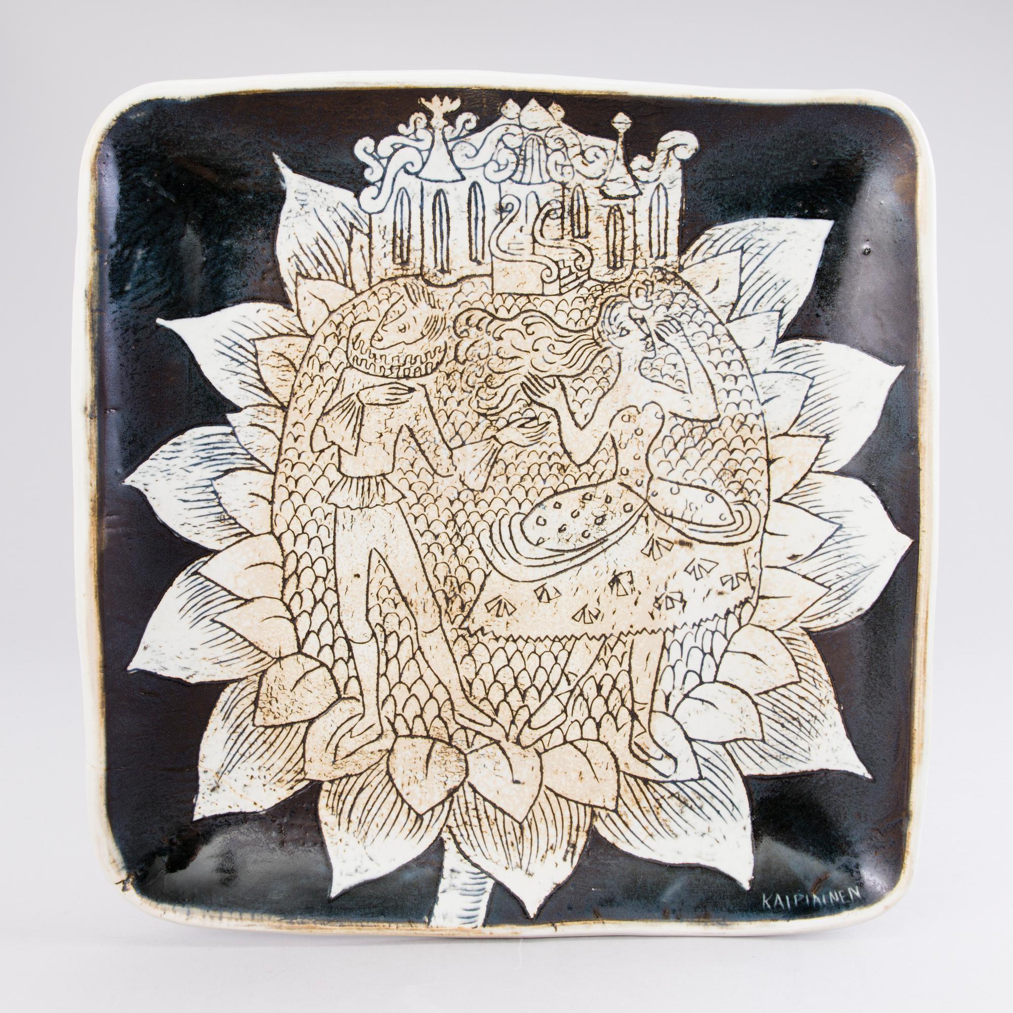 BIRGER KAIPIAINEN, koristevati, signeerattu Kaipiainen, 1940-luku.