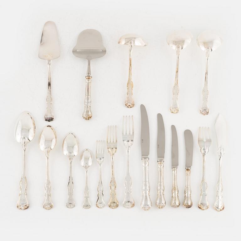Besticksuppsättning, silver, 154 delar, "Prins Albert", GAB, Eskilstuna, 1999-2000.