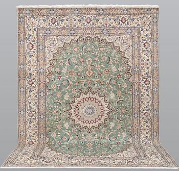 A carpet, Nain, Part Silk, sk 9LAA, 353 x 250 cm.