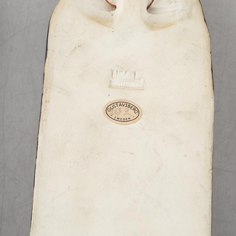 Lisa Larson, väggreliefer, 3 st, ur serien "Biskopar", Gustavsberg 1963-1969.