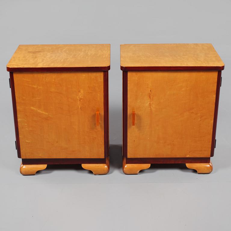 SÄNGBORD, ett par, Art deco, 1900-talets början.