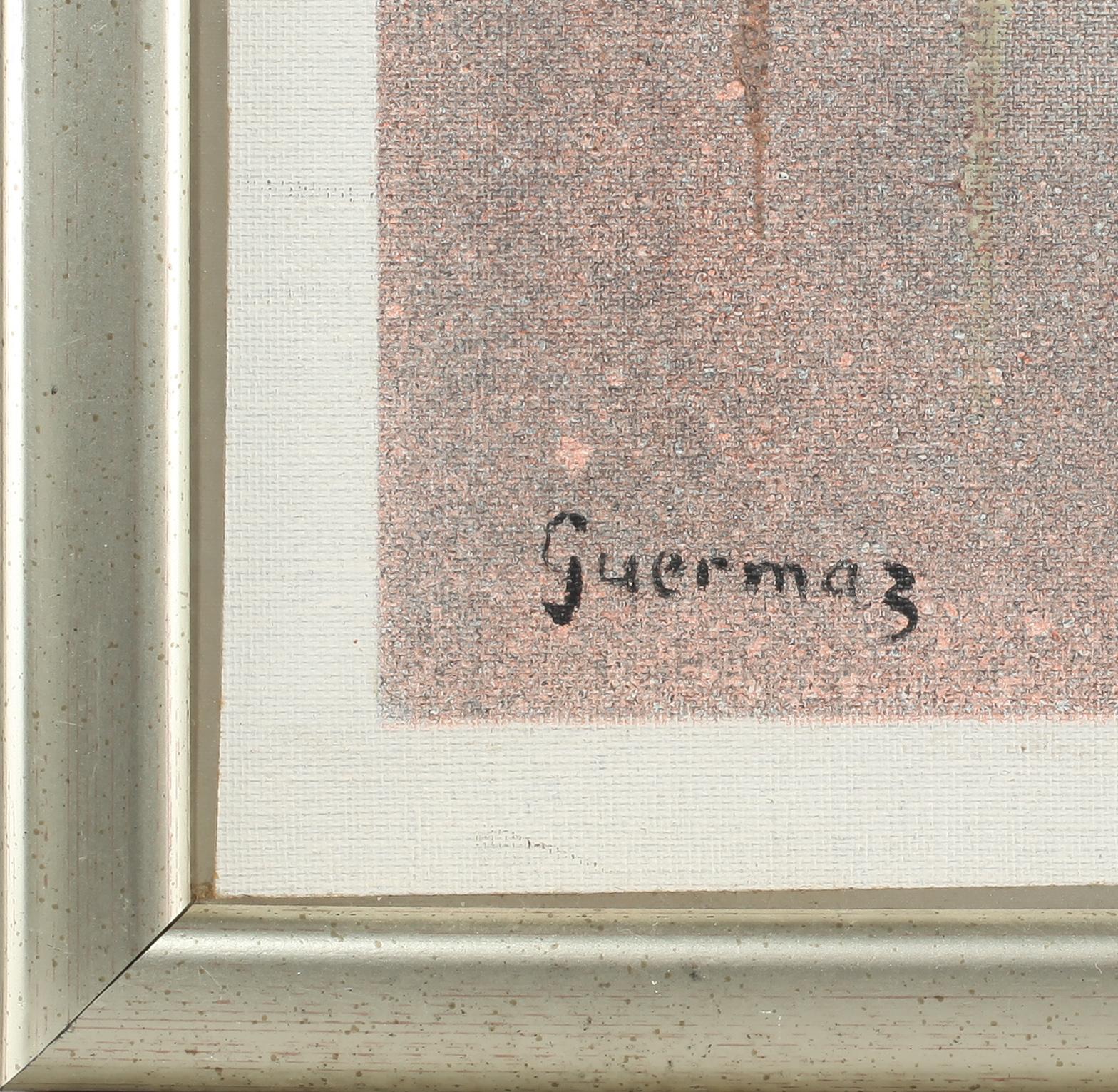 ABDELKADER GUERMAZ, diptyk, oljor på duk, signerade och daterade Paris -65.