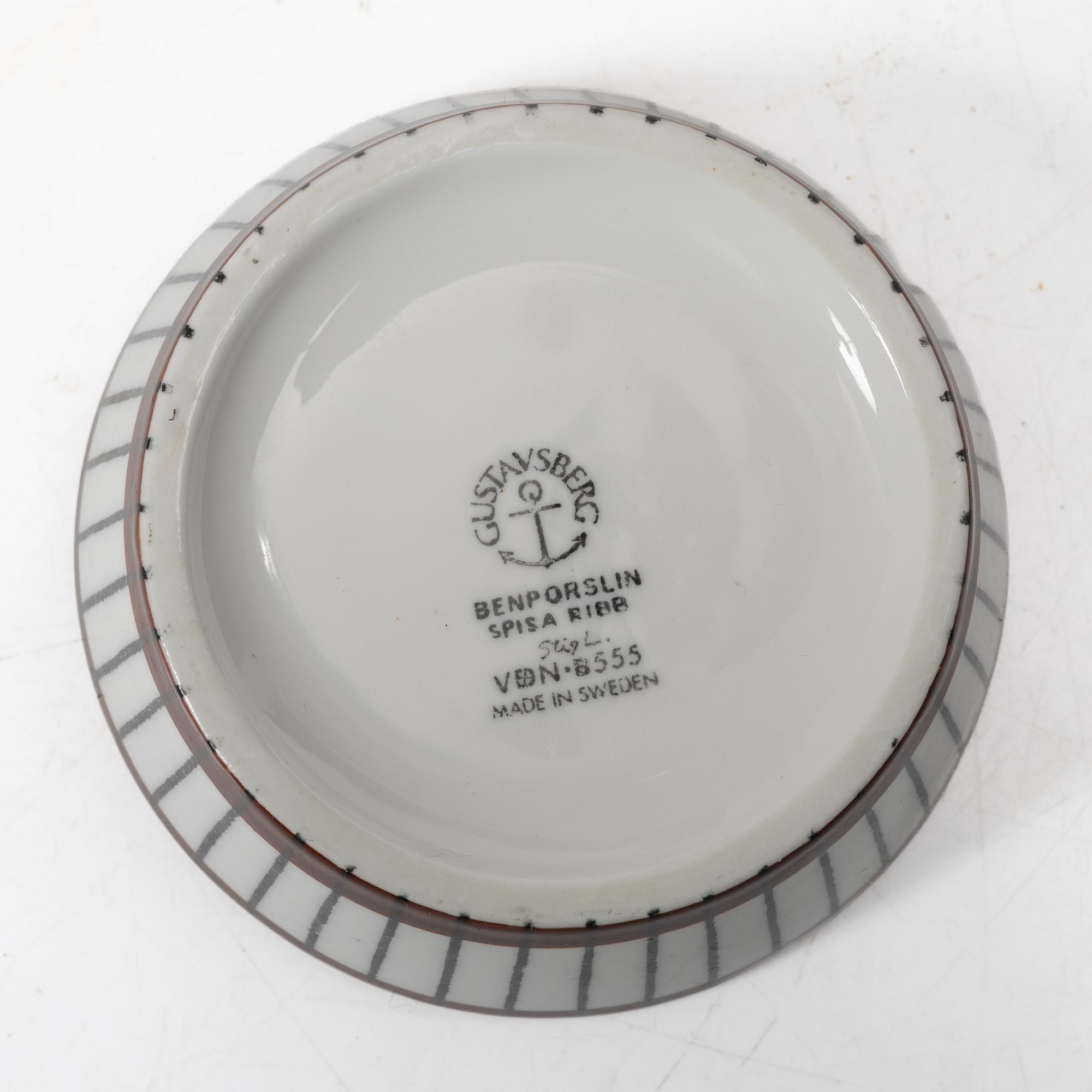 Stig Lindberg, Coffee service, 16 pieces, porcelain, “Spisa Ribb”, Gustavsberg.