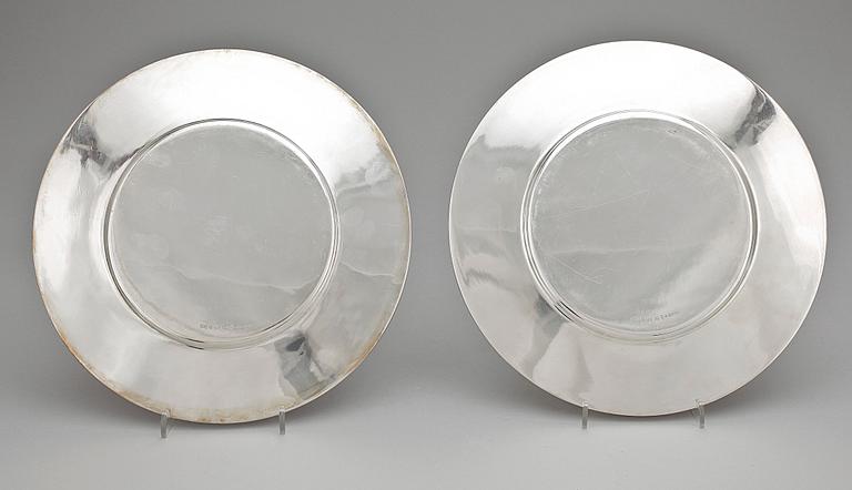 KUVERTTALLRIKAR, 2st, sterling silver, Sigurd Persson, Stockholm, 1956. Vikt ca1009g.