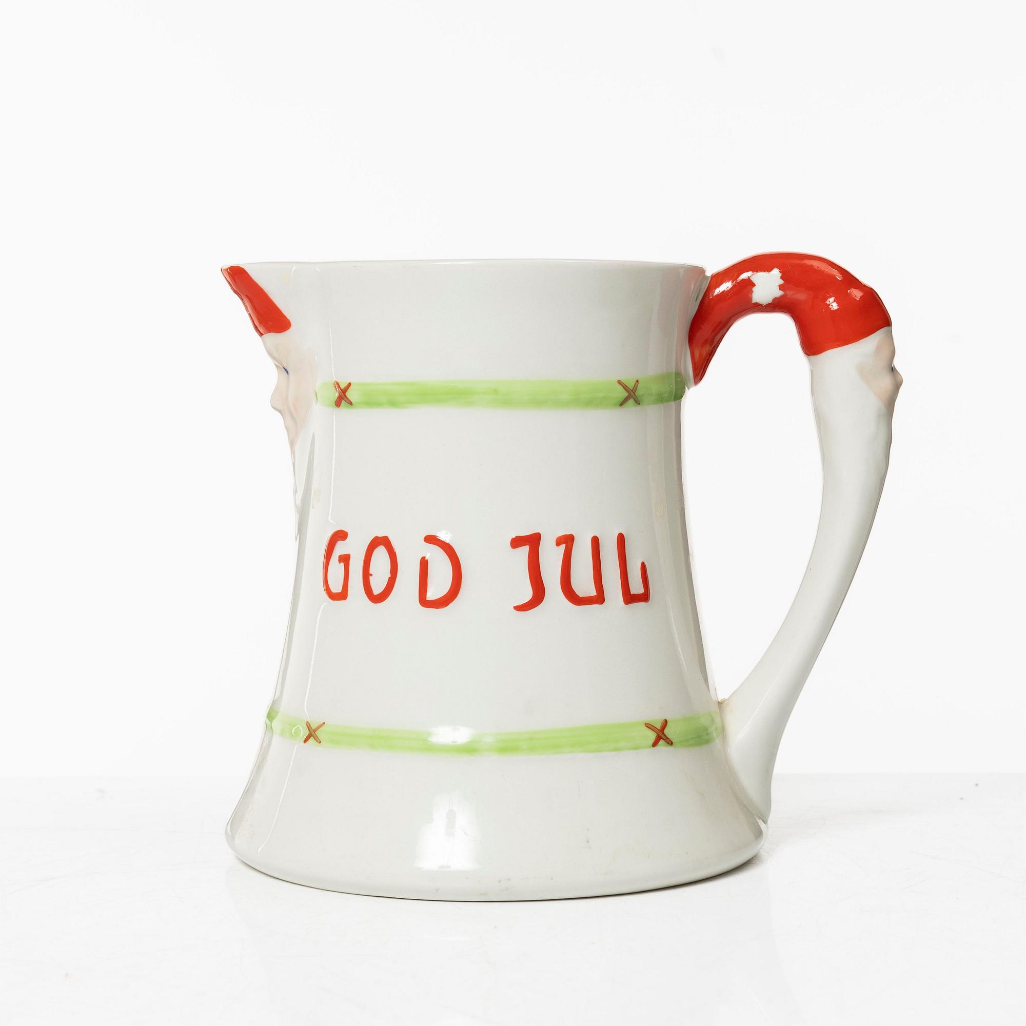 Kanna och grötskål, "God Jul", Gustavsberg.