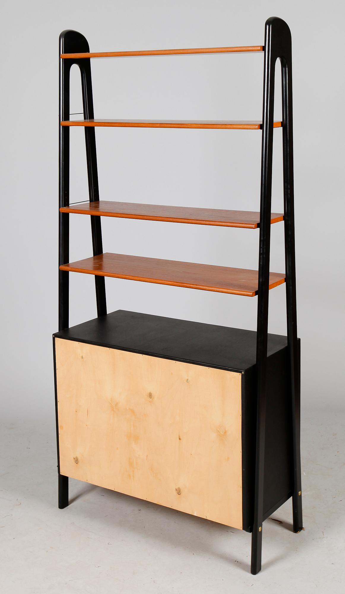 BOKHYLLA, 3 sektioner, 1960-tal.