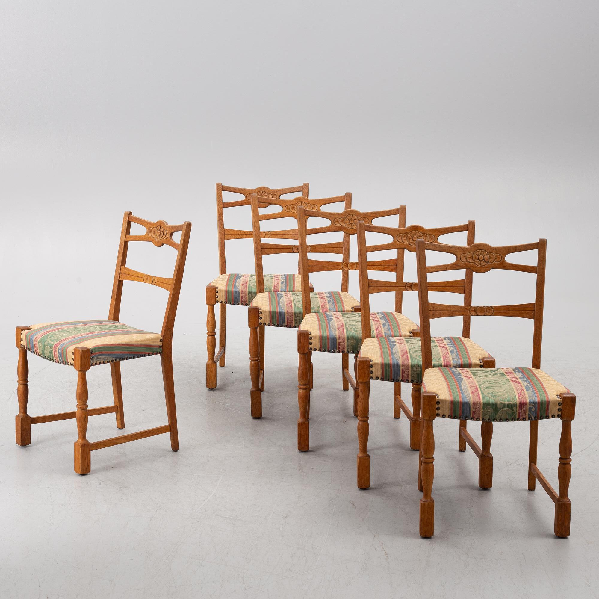 Axel O Röck, matgrupp, 7 delar,  Otterup Møbelfabrik, Danmark, 1960-tal.