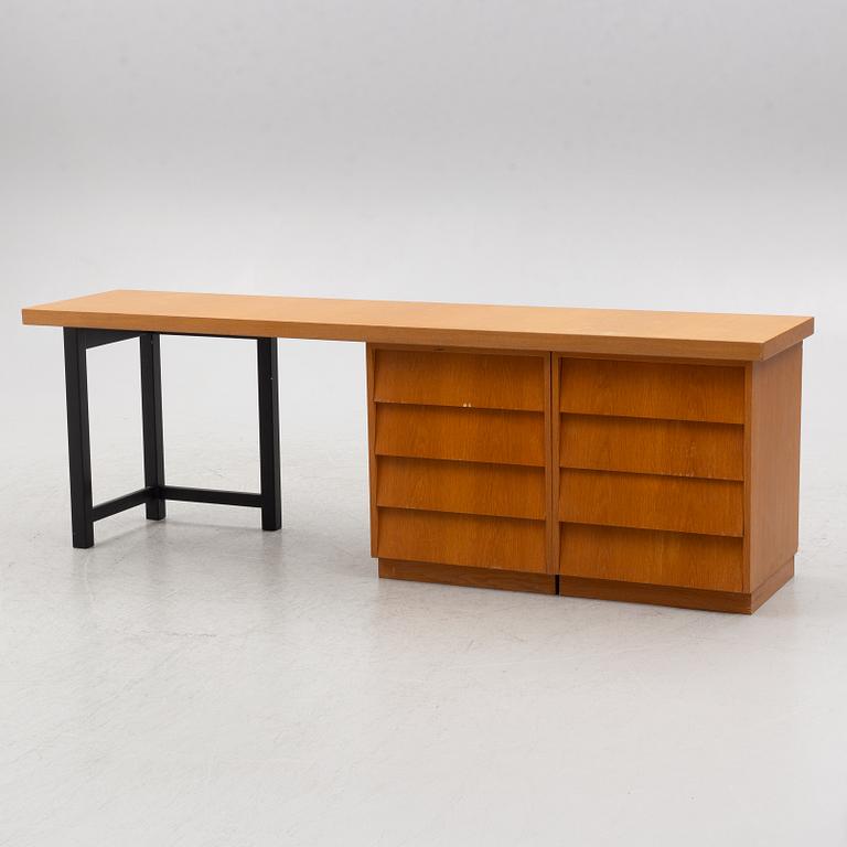 Carl Gustaf Hiort af Ornäs, desk with two drawers, HMN Huonekalu Mikko Nupponen, 1960s.