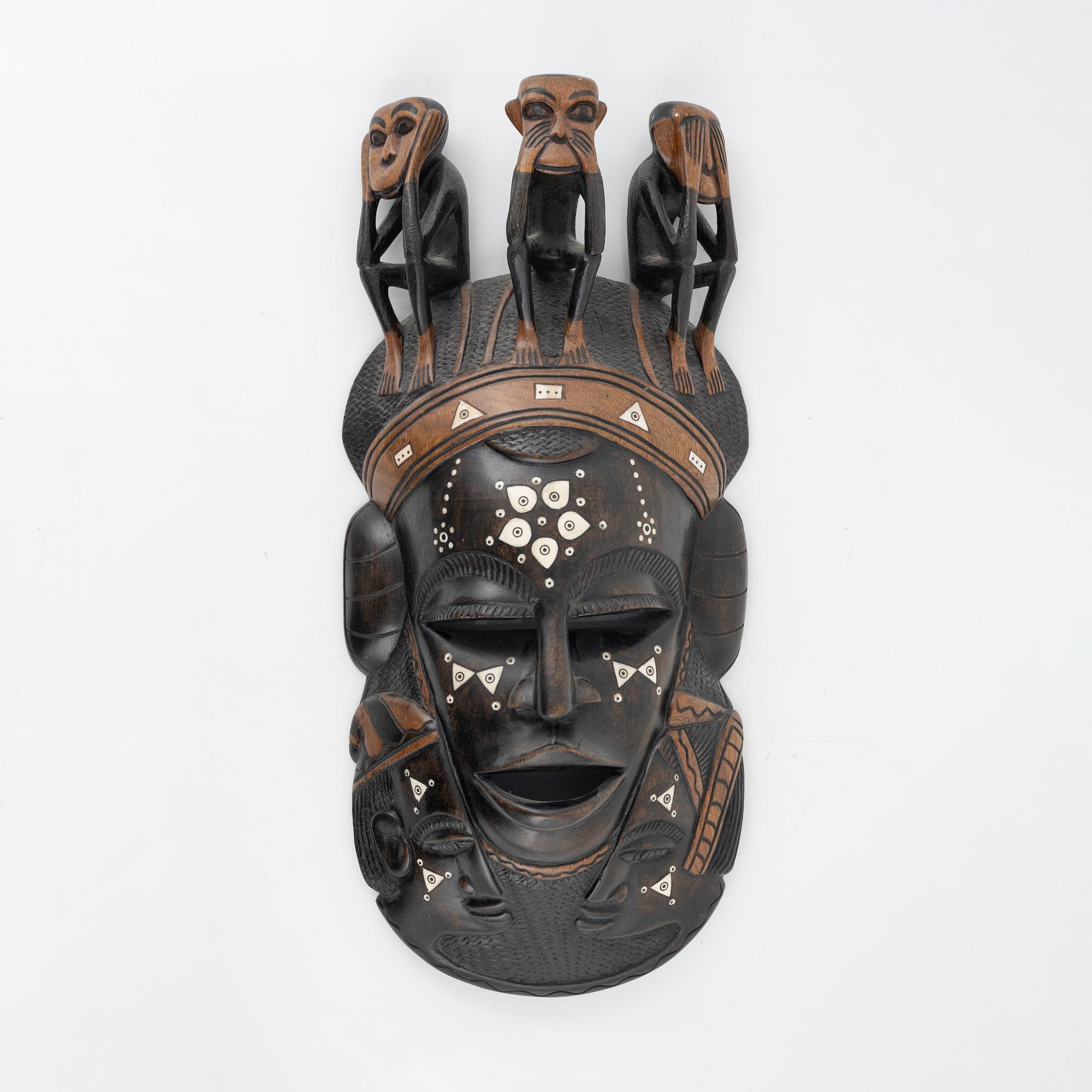 A wooden mask, Gambia, 21st Century.