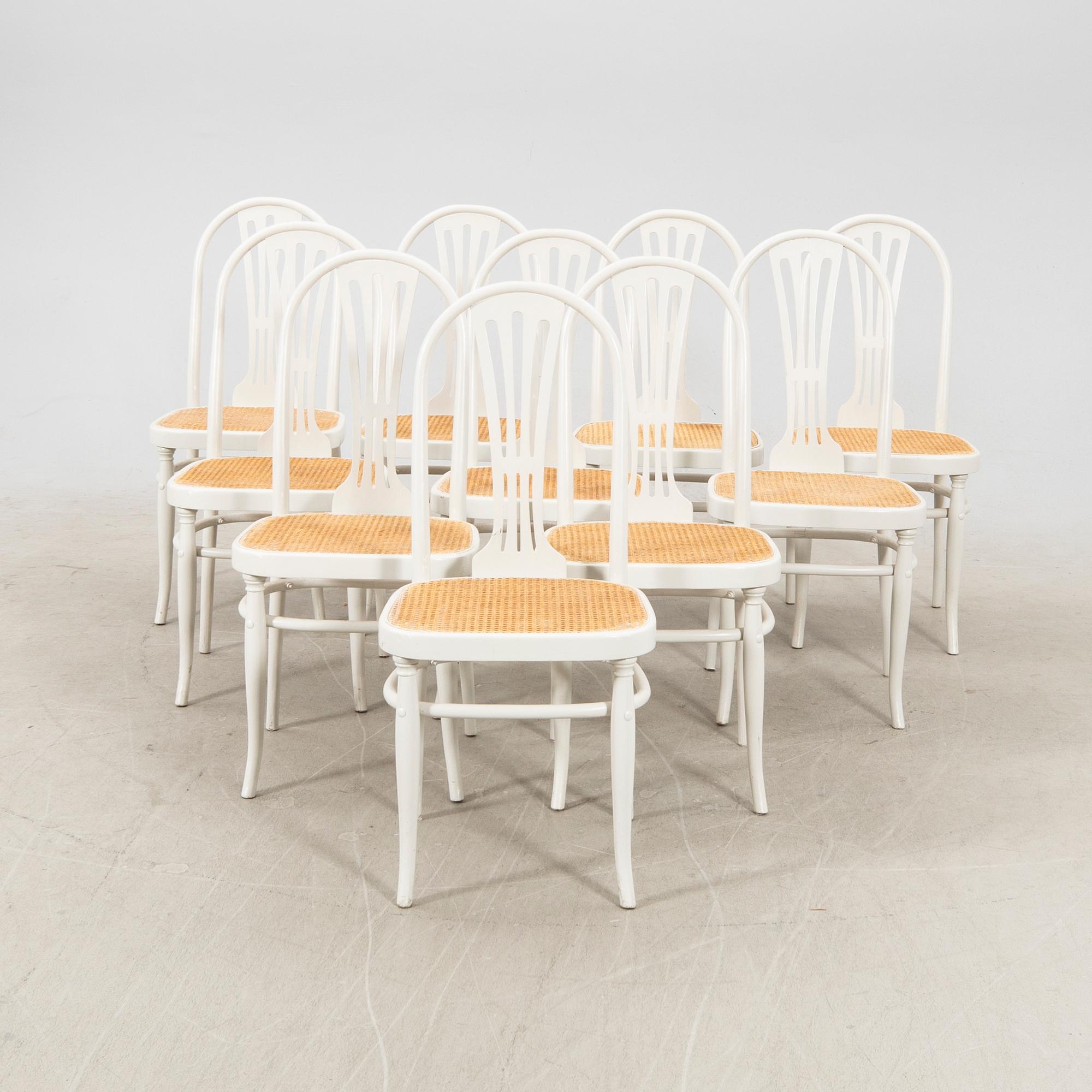 A set of 10, 20/21 st century possibly Italian chairs.