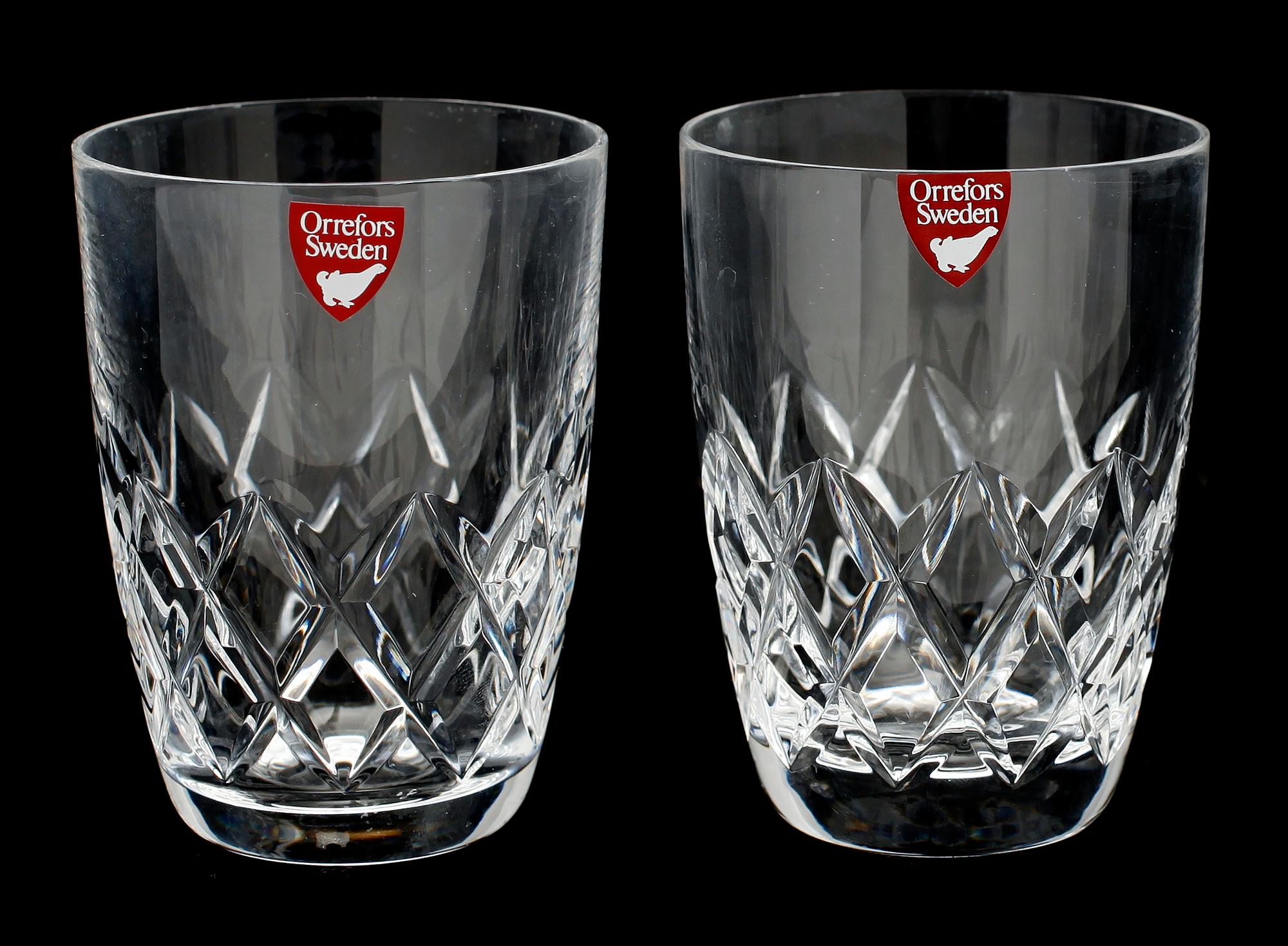 SELTERGLAS, 12 st, "Karolina", Orrefors.