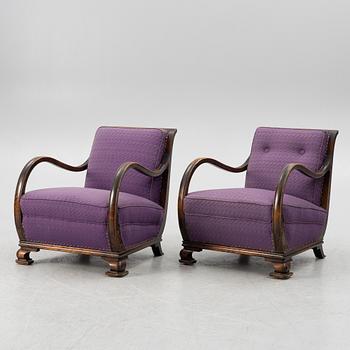 Armchairs, a pair, first half of the 20th century.