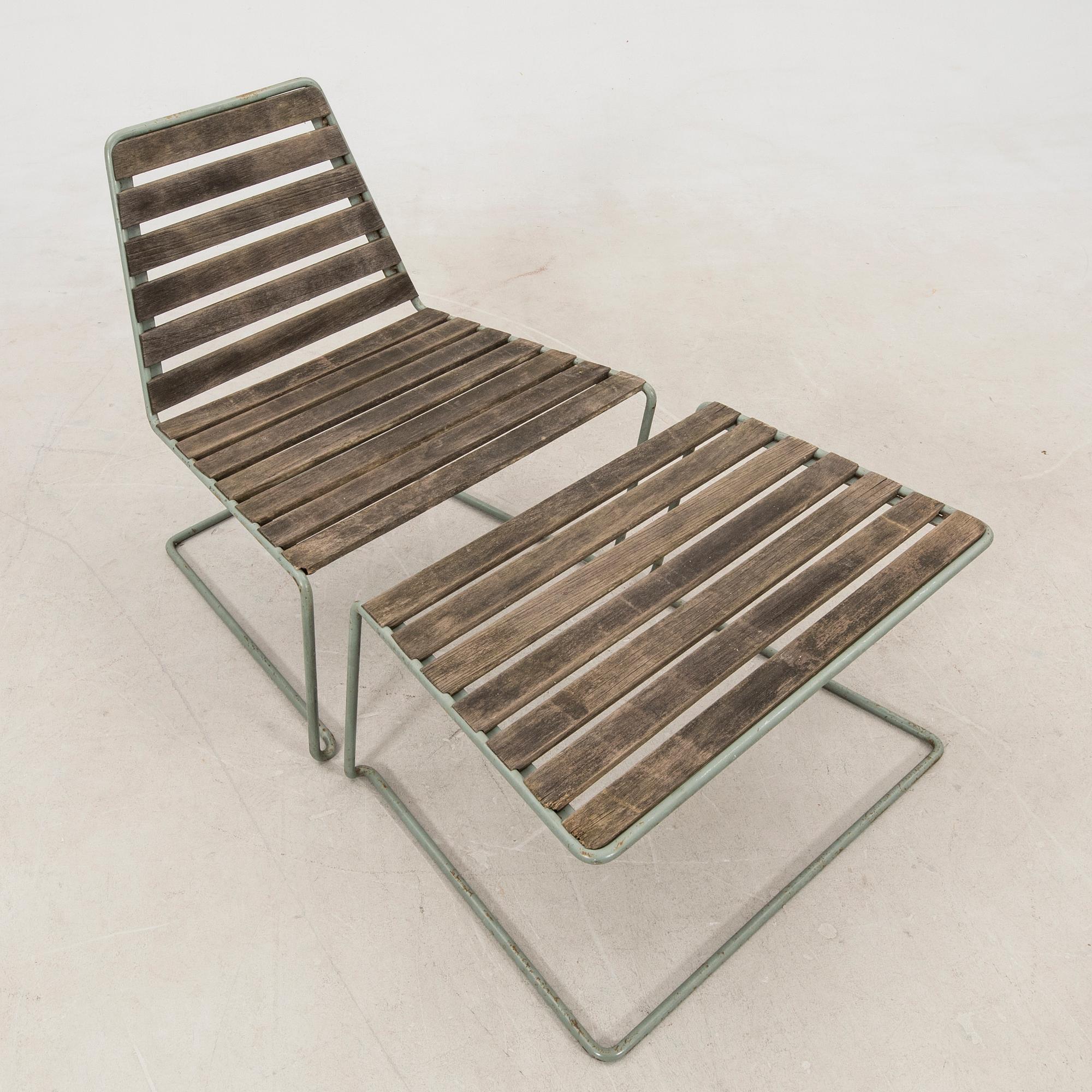 Lars Eriksson och Jonas Ek trädgårdsstol med pall Grythyttan 2000-tal.