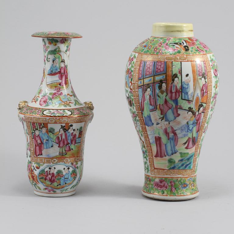 VAS och URNA, porslin, Kina, omkring sekelskiftet 1900.