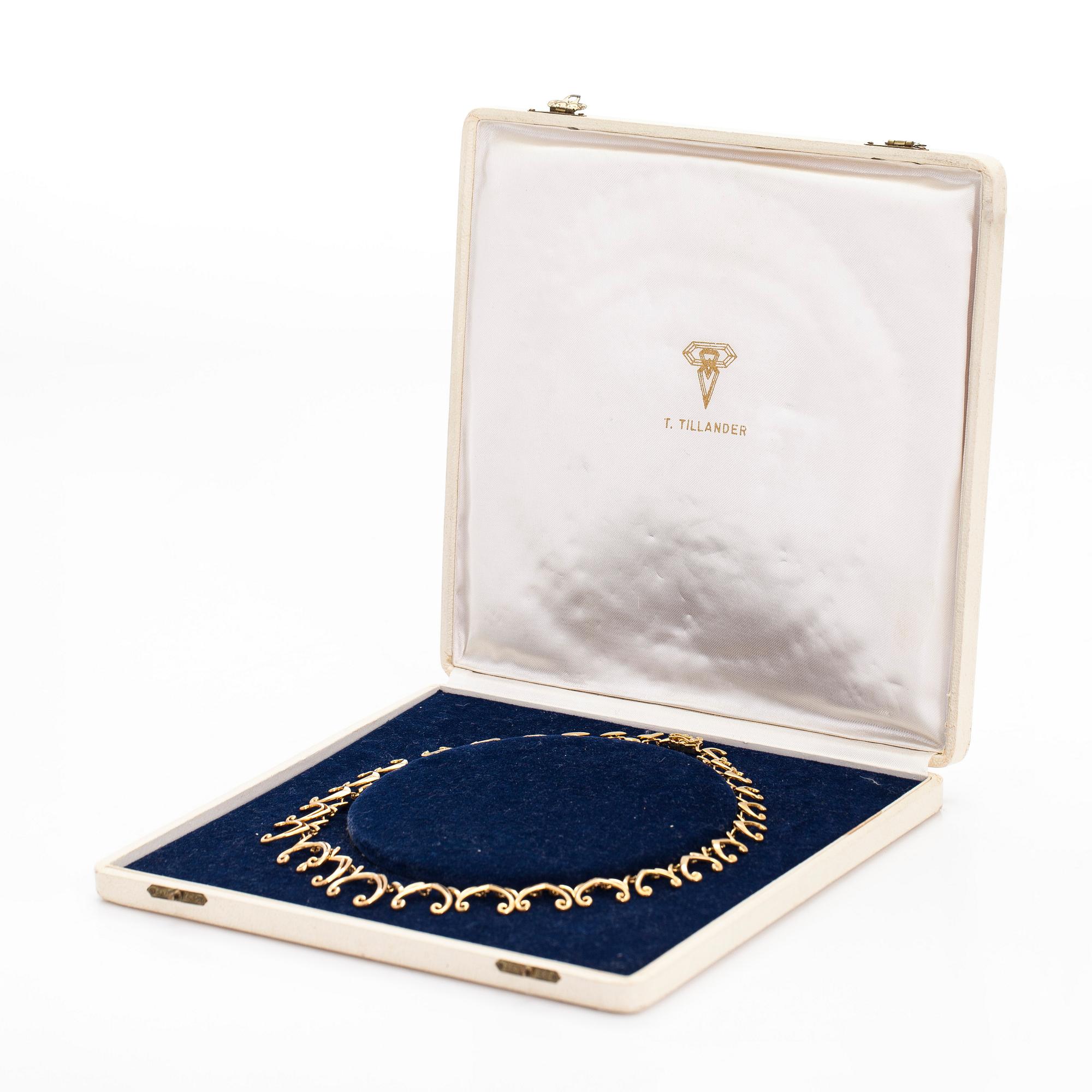 Collier, 18K guld, Timanttikoru, Helsingfors 1965.