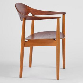 Ejner Larsen & Aksel Bender Madsen, a "Metropolitan" chair, Fritz Hansen, Denmark, 1950s.