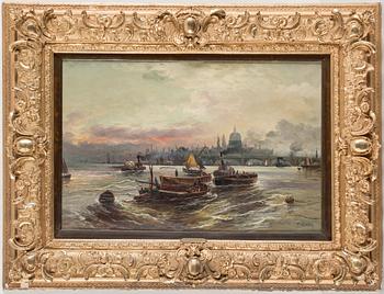 An oil painting by an unknown artist, signed "F. Meinerth".