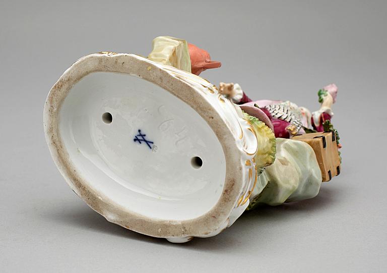 FIGURINPAR, porslin, Meissen, cirka 1850-tal.