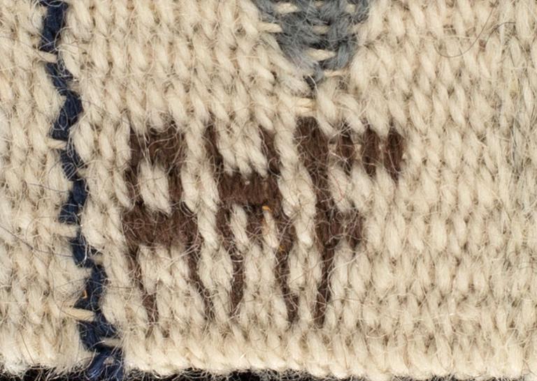 ANN-MARI FORSBERG, vävnad, "Blå crocus", gobelängvariant, signerad AMF, ca 92 x 32 cm.