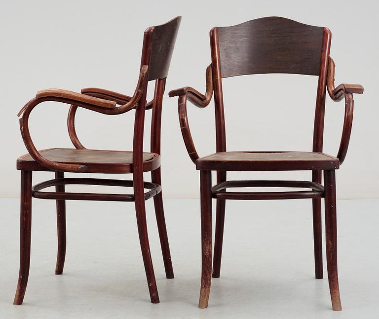 KARMSTOLAR, ett par, Thonet, Jugend, tidigt 1900-tal.