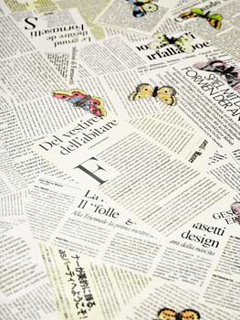 an "Ultime Notizie" table, Fornasetti, Milan, 2019.