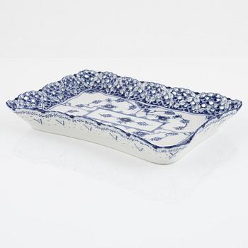 A full-lace 'Musselmalet' porcelain serving dish, Royal Copenhagen, Denmark 1969-1973.