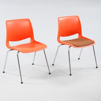 BENDT WINGE, stolar, 3+3 st, "R-48", Romo Fabrikker/Nordic Comfort Products, 1970-tal.