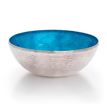 Eva Hidström, an enamelled sterling silver bowl, Kultakeskus, Hämeenlinna Finland 1973.