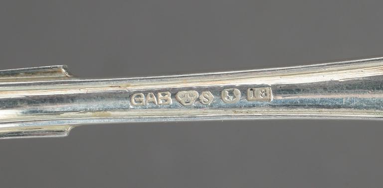 PARTI SKEDAR, silver, mest Norge och P.A. Lie, David Andersen, K. Bingen, 1800-1900-tal. Tot ca 1300 gram.