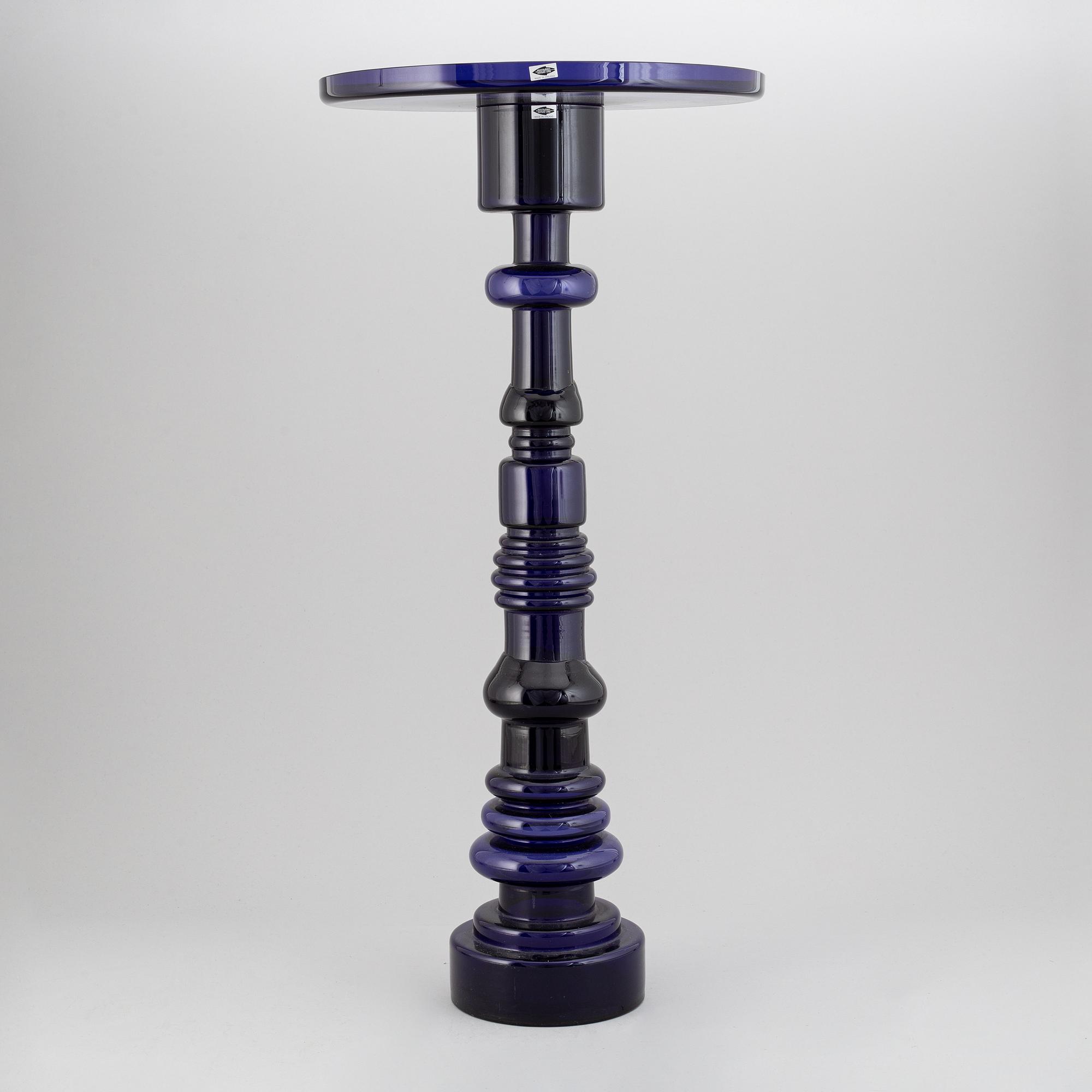 Oiva Toikka, a glass candlestick, Nuutajärvi, Notsjö, Finland 1973.