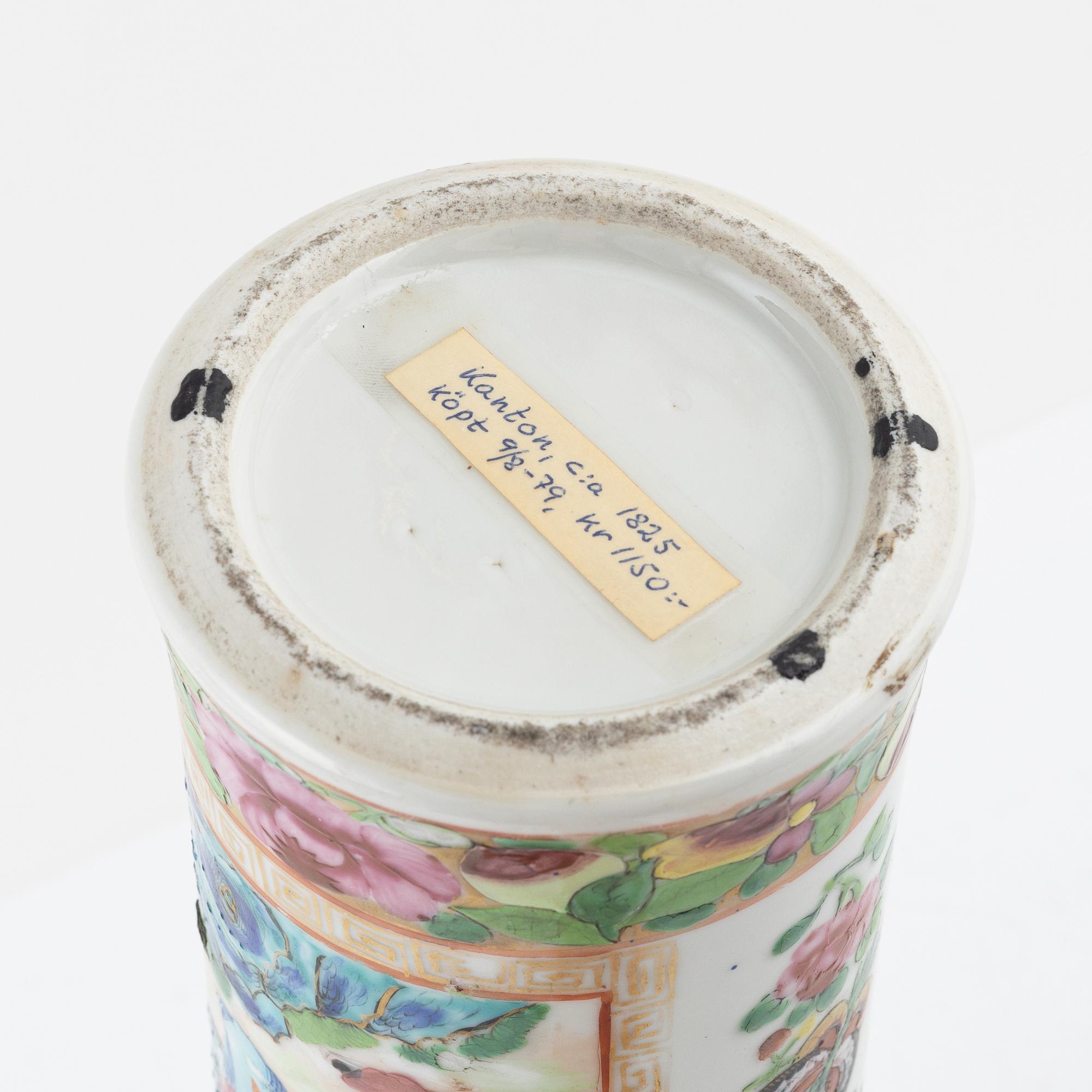 Vas, porslin, kanton, Kina, Qingdynastin, 1800-talets första hälft.