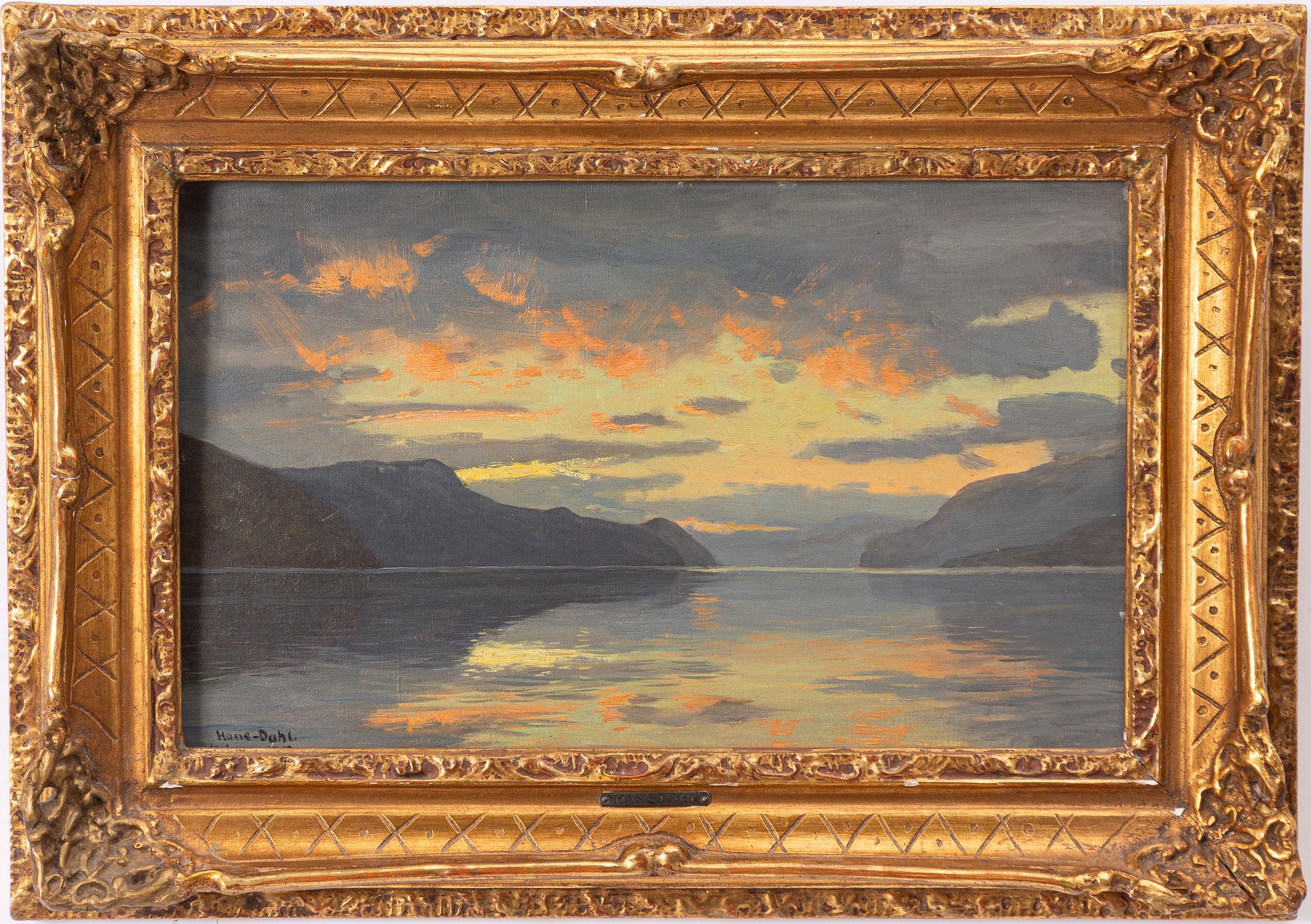 Hans Dahl, Twilight over the fjord.