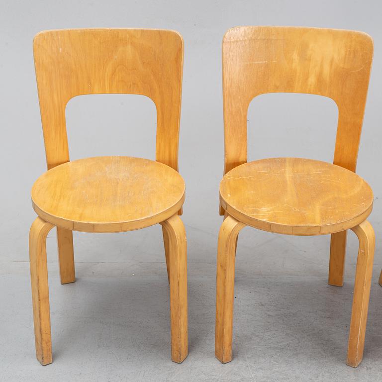 Alvar Aalto, stolar, 4 stycken , modell 66, Artek.