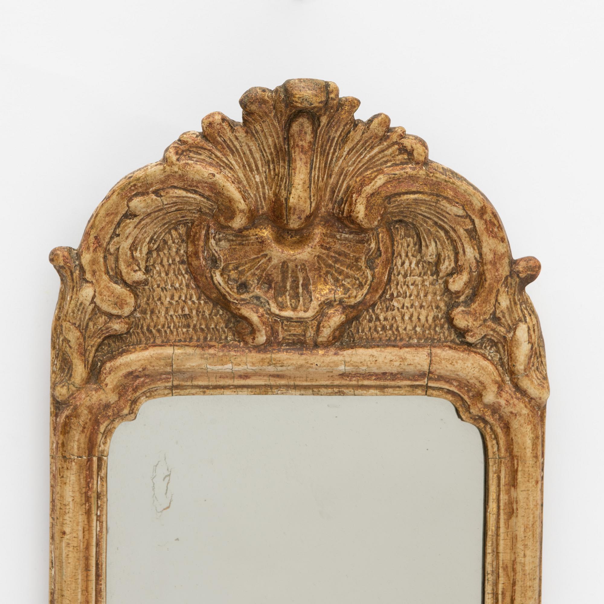 A Rococo mirror, Sweden, second half of the 18th Century.