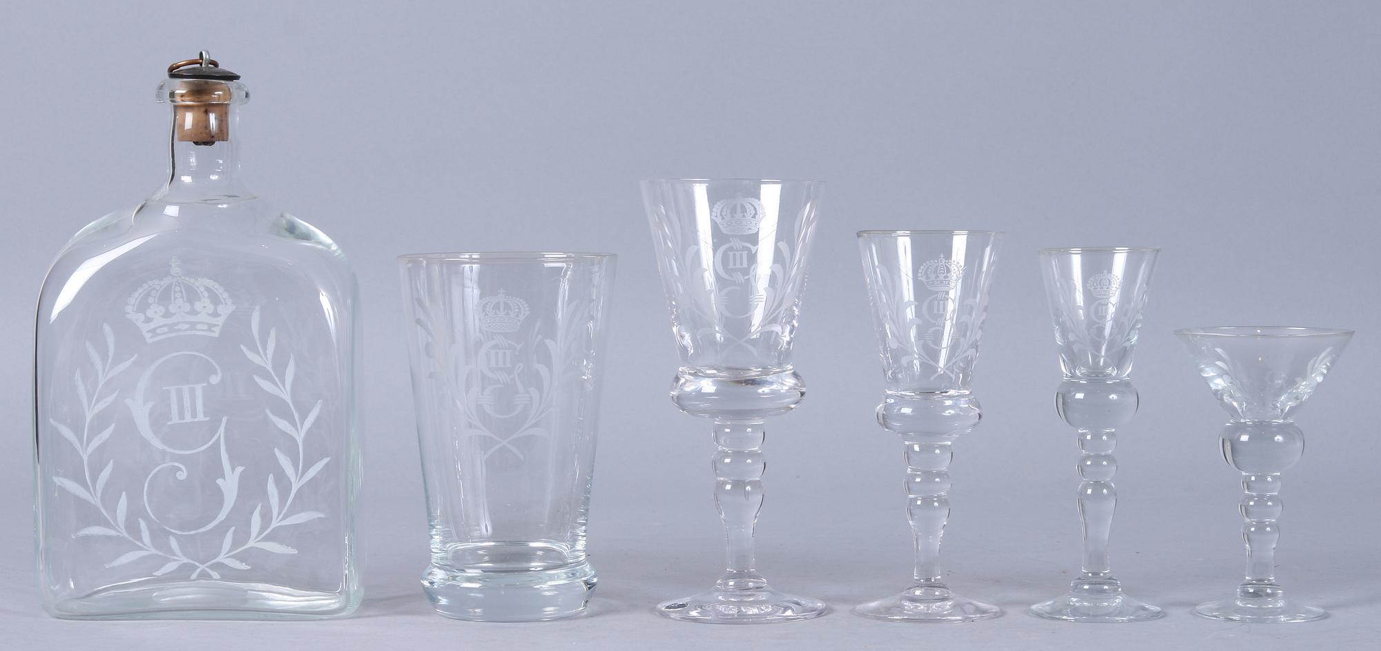 GLASSERVIS, 41 delar, "Gustav III", Boda.