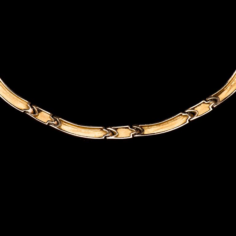 BJÖRN WECKSTRÖM, KAULAKORU, "Narda", 14K kultaa, platinaa. Lapponia 1990.