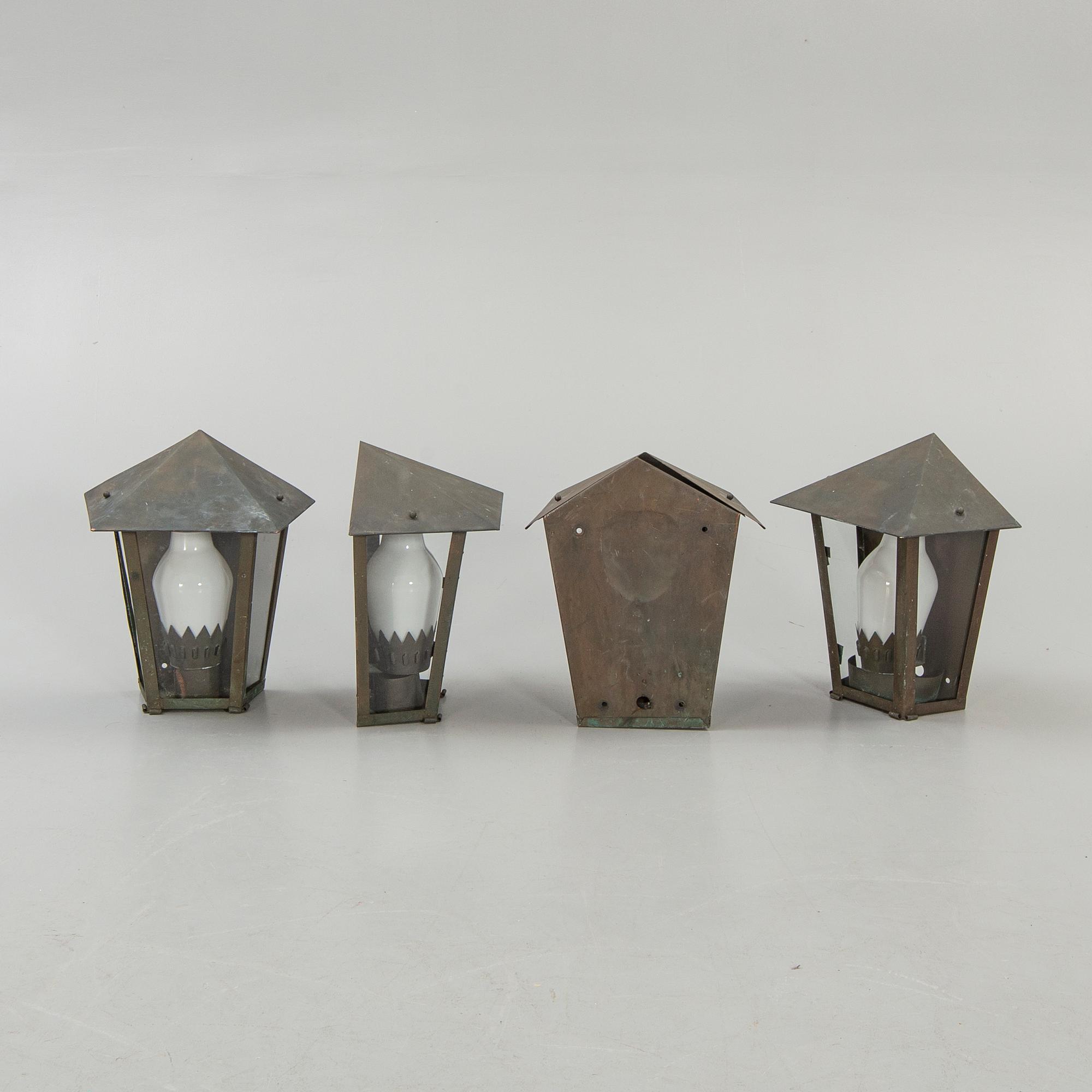 Exterior lighting, 4 pcs, second half of the 20th century.