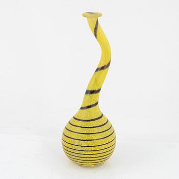 Ulrica Hydman-Vallien, vase, glass, "Don Juan" signed, Kosta Boda.