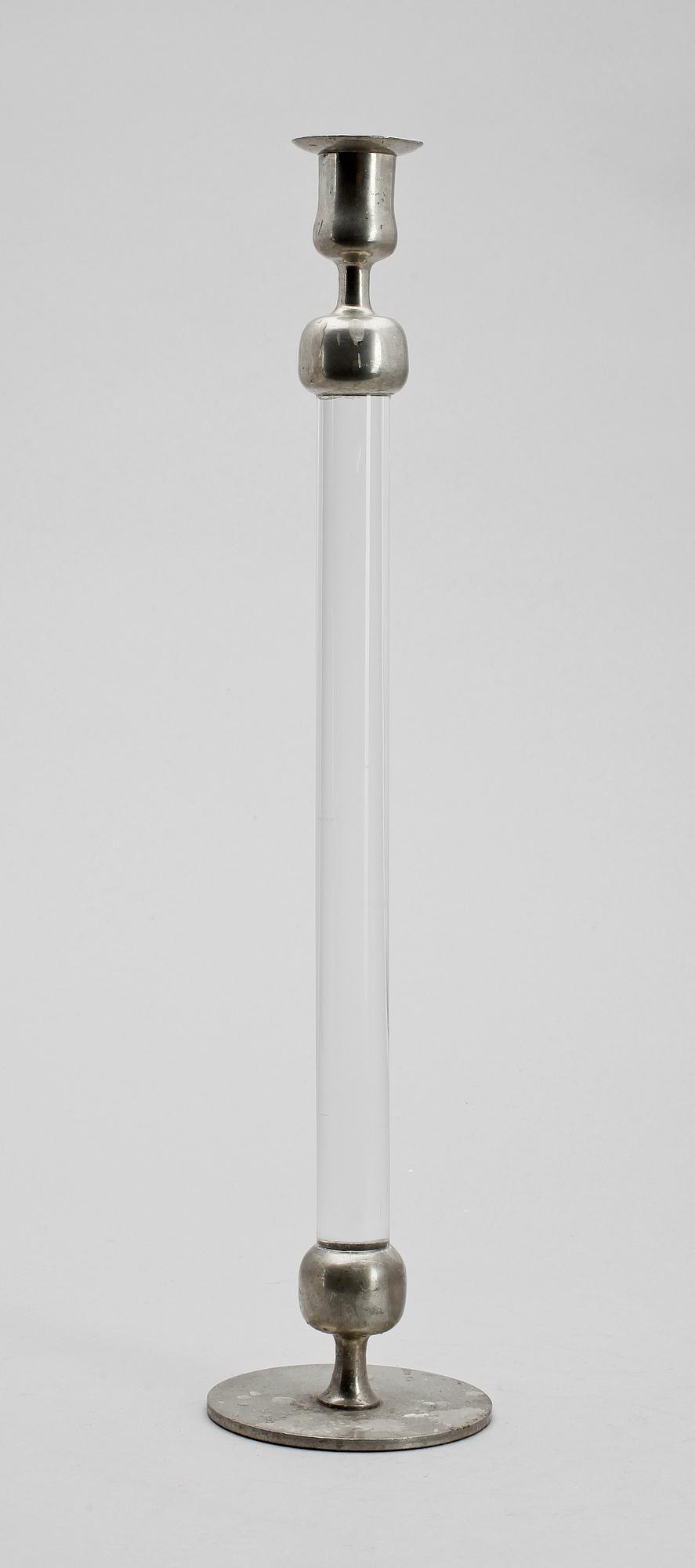 LJUSSTAKE, tenn o plexiglas, Estrid Ericson/Josef Frank, Svenskt Tenn, formgiven 1960-talet.
