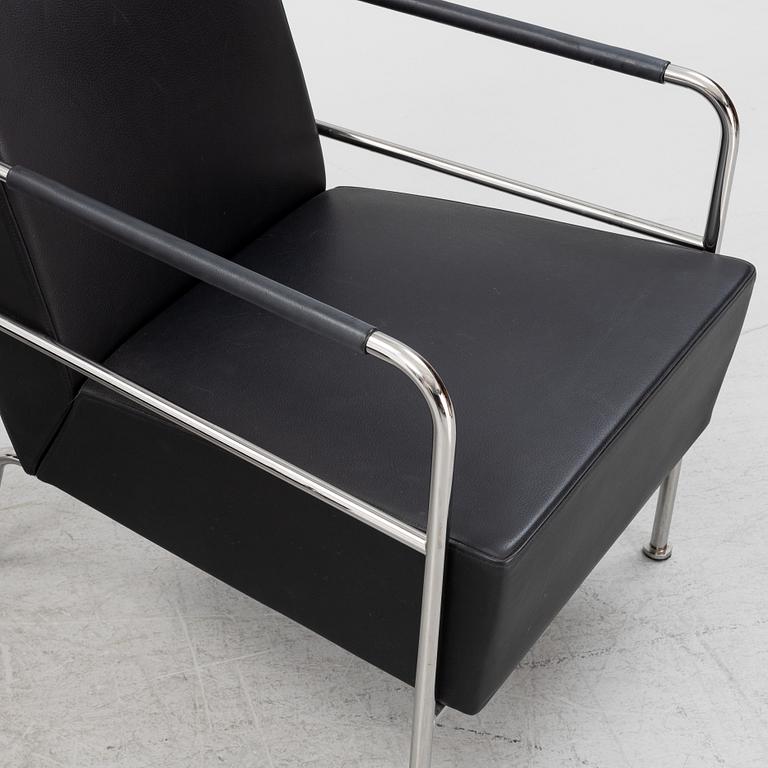 Gunilla Allard, a pair of leather upholstered 'Cinema' easy chairs, Lammhults.