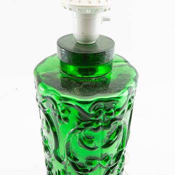 Table lamp 1970s cast glass.