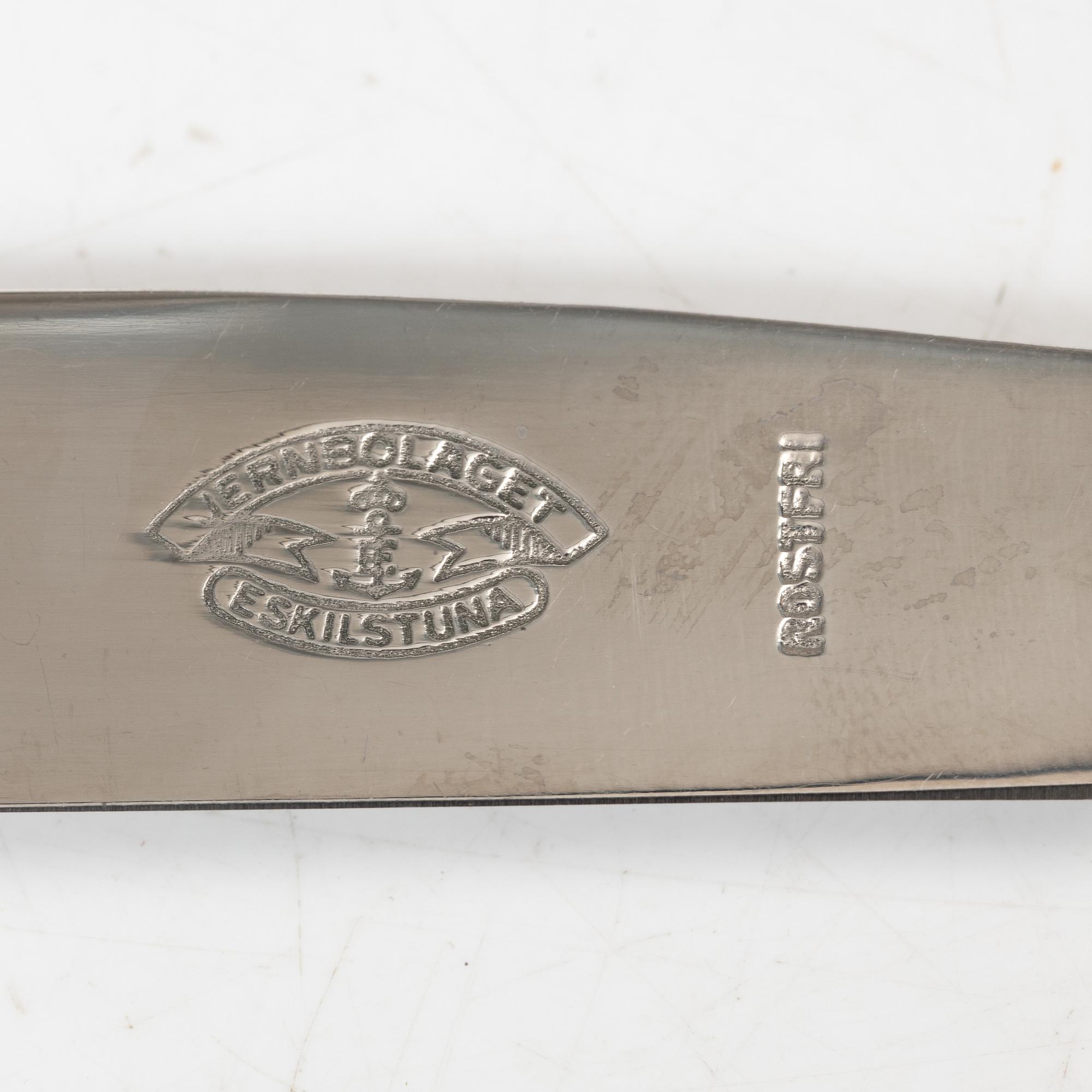 Ten Swedish silver knives, including with mark of Gustaf Möllenborg, Stockholm 1833.