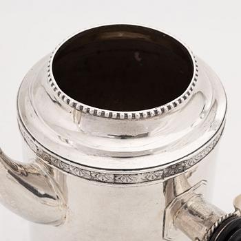 A swedish Silver Coffee Pot, mark of Johan Högstedt, Kalmar 1797.