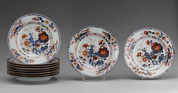 TALLRIKAR, 11 st, porslin, Kina 1700-tal.