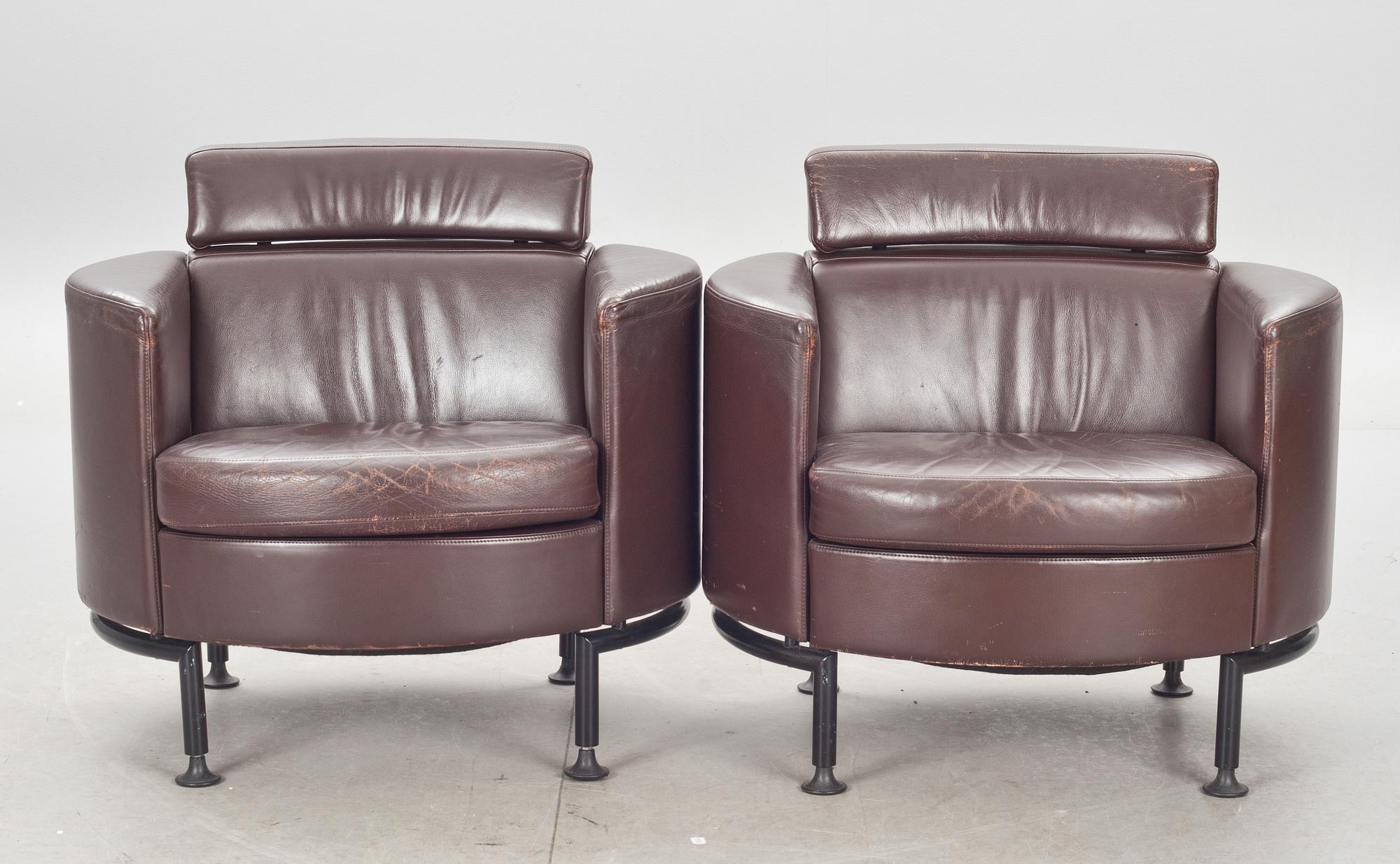 FÅTÖLJER, ett par, Karl-Erik Ekselius, JOC, Vetlanda, 1900-talets andra hälft.